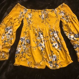 Floral off the shoulder blouse